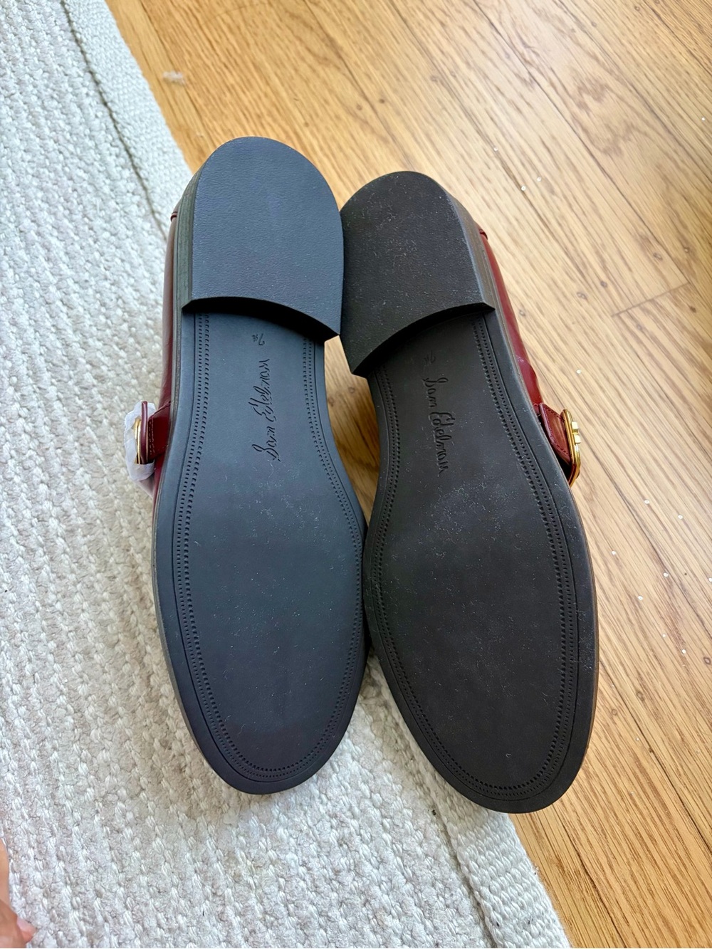 Sam Edelman Elaina Leather Loafers in French Burgundy BNIB size 7.5 - Picture 4 of 5